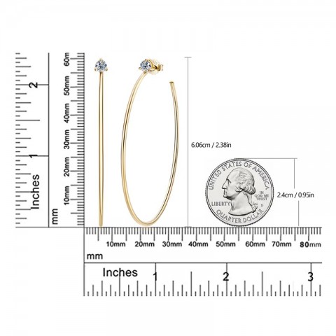 KUGG 925 Sterling Silver Hoop Huggie Earrings Women's Big Circle Simple Vintage Party Wedding Jewelry 4.0MM