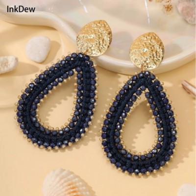 INKDEW Colorful Beads Drop Earrings Women Bohemian Dangle Chandelier Ear Jewelry Gift EA144