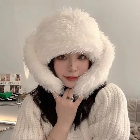 Y2K Vintage Rabbit Ears Women's Warm Beanie Hat