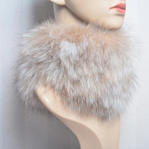 Real 2024 Women's Premium Elastic Fox Fur Scarf & Headband
