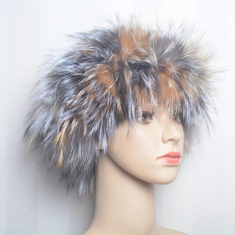 Real 2024 Women's Premium Elastic Fox Fur Scarf & Headband