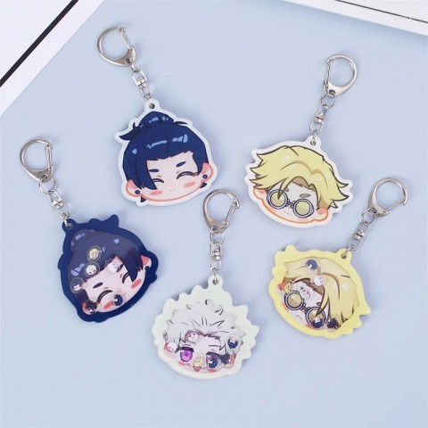 Anime Jujutsu Kaisen Acrylic Keychain - Gojo Satoru & Geto Suguru - Boys Fashionable Shake Toys