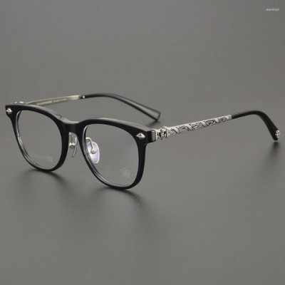 Luxury Unisex Titanium Sunglasses Frames - Vintage Cat Eye Design for Men & Women
