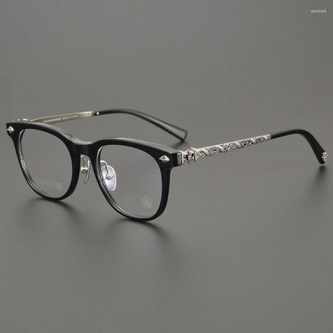 Luxury Unisex Titanium Sunglasses Frames - Vintage Cat Eye Design for Men & Women