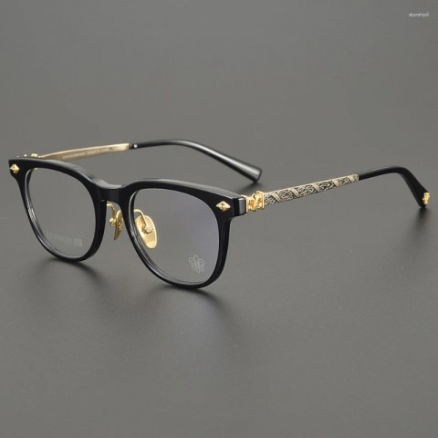 Luxury Unisex Titanium Sunglasses Frames - Vintage Cat Eye Design for Men & Women