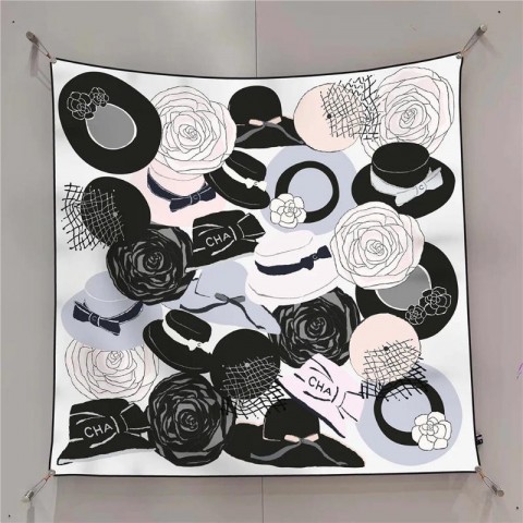 Luxury Graffiti Silk Scarves for Women - High-Quality Headbands & Hair Bands