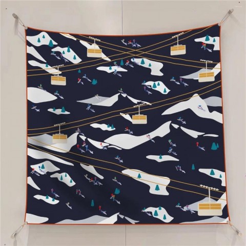 Luxury Graffiti Silk Scarves for Women - High-Quality Headbands & Hair Bands