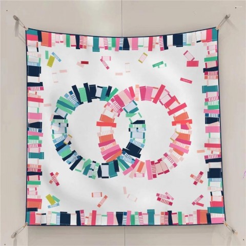 Luxury Graffiti Silk Scarves for Women - High-Quality Headbands & Hair Bands
