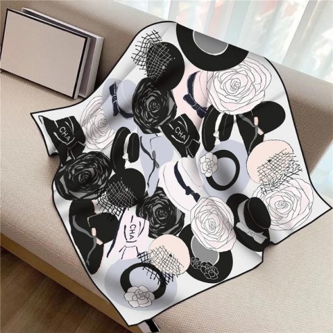 Luxury Graffiti Silk Scarves for Women - High-Quality Headbands & Hair Bands
