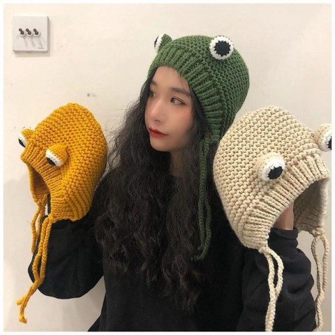 Trendy 2024 Unisex Acrylic Frog Headband Beanie