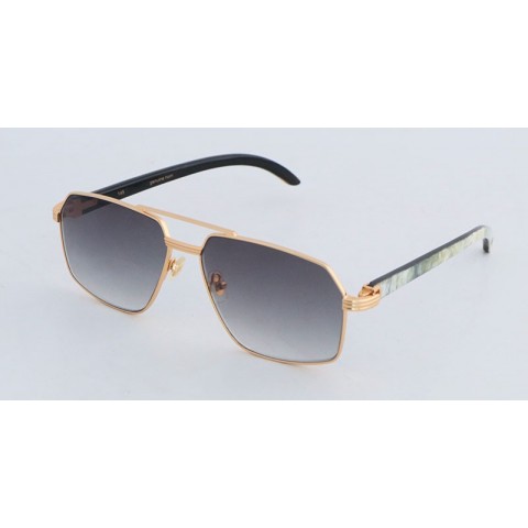 Designer Wood Frame Sunglasses for Men and Women - Large Square Brown Resin Lenses