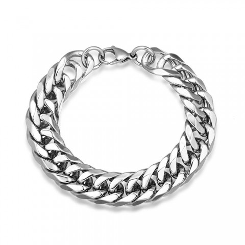 Stainless Steel 91113161921mm Width Men's Heavy Chain Cuban Curb Link Bracelet