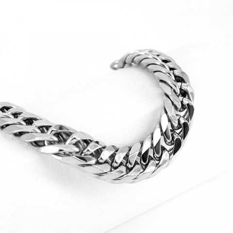 Stainless Steel 91113161921mm Width Men's Heavy Chain Cuban Curb Link Bracelet