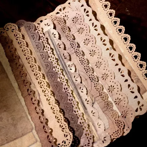 Hollow Lace Paper Set for Creative Scrapbooking & DIY Crafts - 10 Pcs