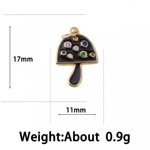 Mushroom Sika Deer Jewelry Supplies - DIY Charms for Necklace Earrings