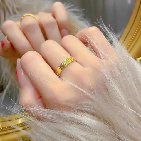 Luxury 18k Gold Cluster Rings for Women - Shiny High-Quality Party Jewelry