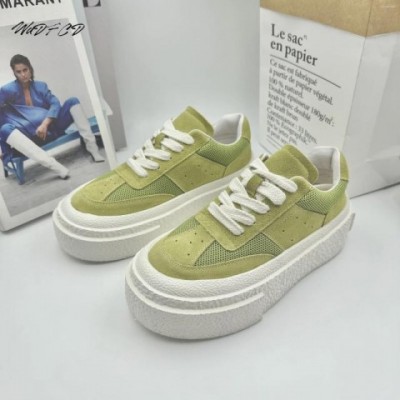 Designer Men's Retro Casual Shoes with White Nubuck Leather