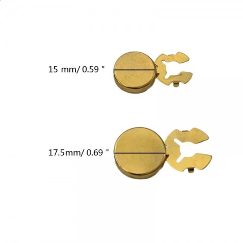 Brass Round Cufflinks for Men's Formal Shirts 10 Pieces