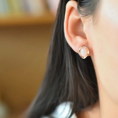S925 Silver Stud Earrings Inlaid with Jade for Women