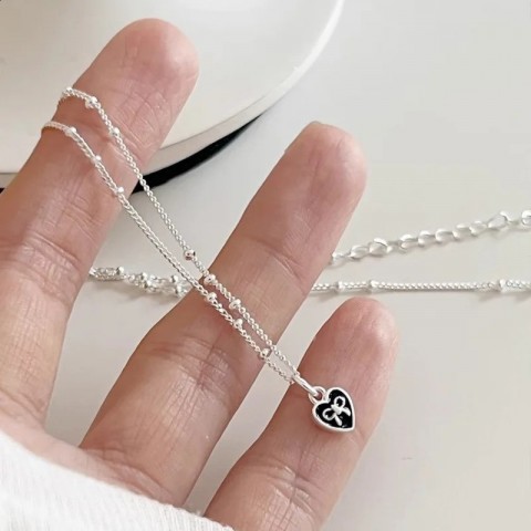 Sterling Silver Simple Knot Bowtie Necklace for Women - Punk Jewelry Gift