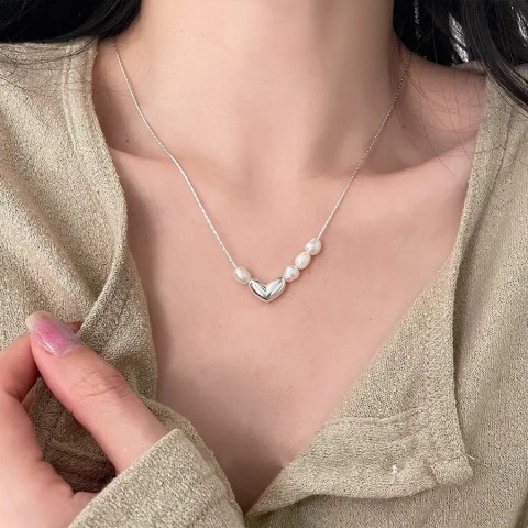 Sterling Silver Simple Knot Bowtie Necklace for Women - Punk Jewelry Gift