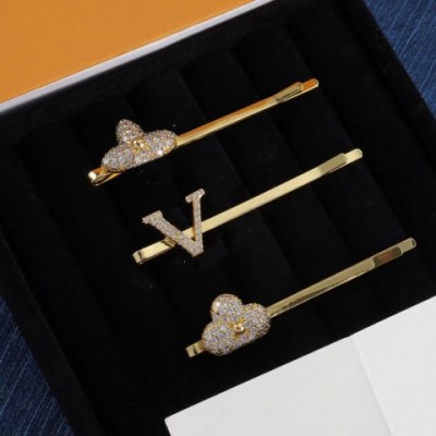 2024 Delicate Women's Diamond Pattern 3-in-1 Hair Clips Barrettes - Gold, Silver, Rose Gold Optional