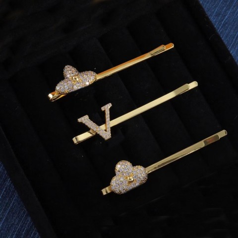 2024 Delicate Women's Diamond Pattern 3-in-1 Hair Clips Barrettes - Gold, Silver, Rose Gold Optional