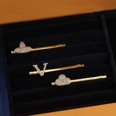 2024 Delicate Women's Diamond Pattern 3-in-1 Hair Clips Barrettes - Gold, Silver, Rose Gold Optional