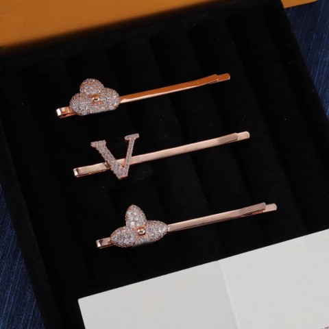 2024 Delicate Women's Diamond Pattern 3-in-1 Hair Clips Barrettes - Gold, Silver, Rose Gold Optional