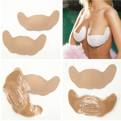 Butterfly Push Up Bras for Women - Invisible Front Lacing, Free Stick, 2 Colors Black/Nude, 2 Sizes