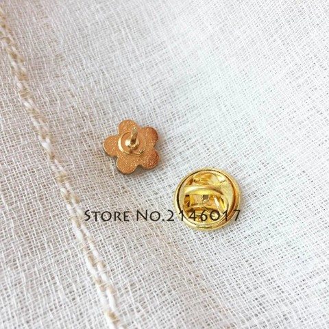 Forget-Me-Not Masonic Badge Pin - Unisex Custom Lapel Brooch with Rhinestones