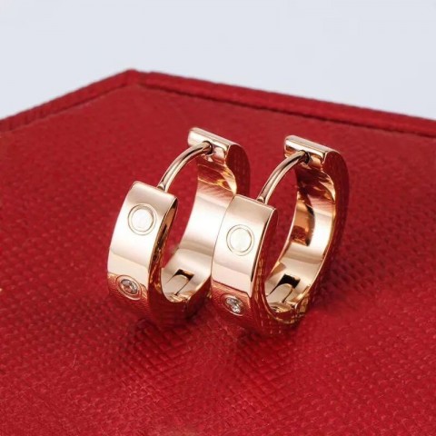 Trendy Gold Rose Hoop Earrings for Women - High Polished Fashion Jewelry