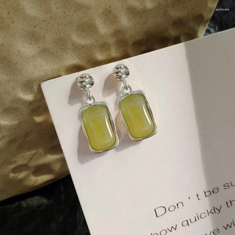 Stud Earrings Fashion Green Opal Gift for Women