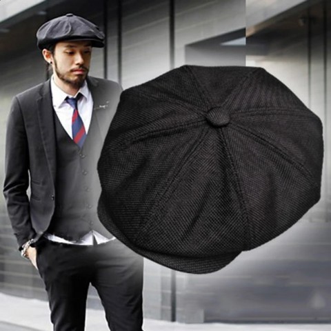 Retro Gatsby Beret Hat for Men and Women, Universal Casual Silk Cap 241019
