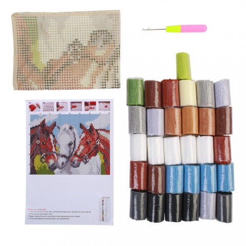 Latch Hook Kit for Adults - Santa Claus Wool Carpet Embroidery DIY Craft