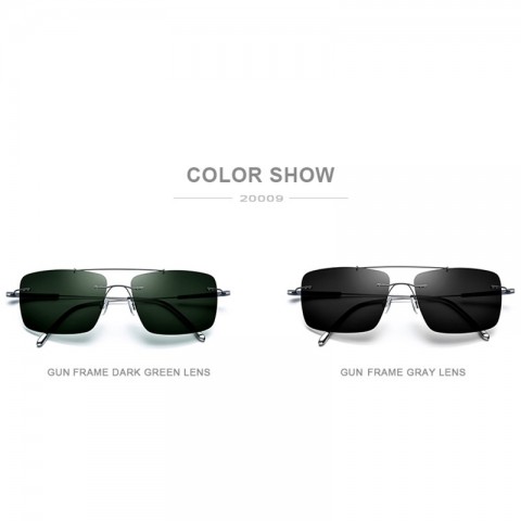 FONEX Ultralight TR90 Rimless Polarized Sunglasses for Men