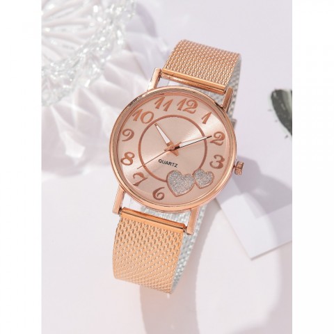 Quartz Fashion Women's Gold Stainless Steel Bracelet Watch