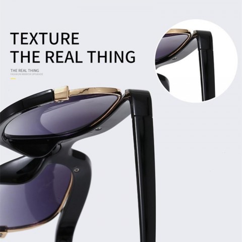 Fashionable Full Frame UV Protection Women's Gradient Circular Sunglasses
