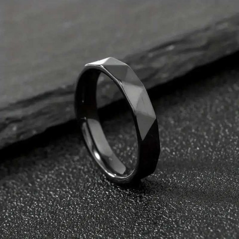 Elegant 4mm Polished Stainless Steel Band Ring for Women - Ideal Wedding & Dating Accessory