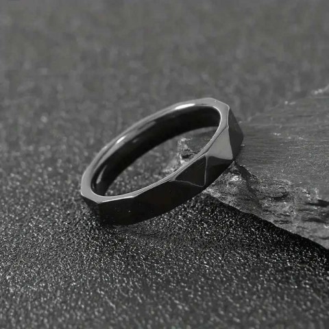 Elegant 4mm Polished Stainless Steel Band Ring for Women - Ideal Wedding & Dating Accessory