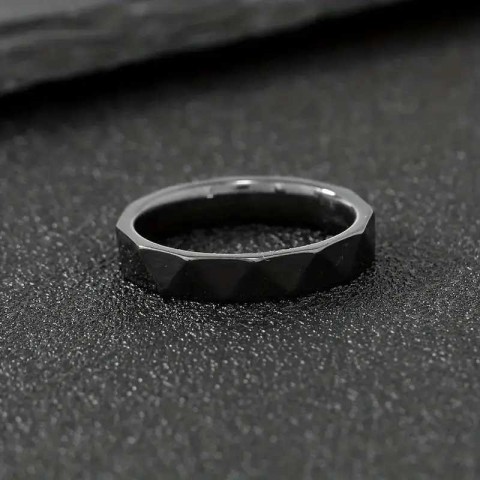 Elegant 4mm Polished Stainless Steel Band Ring for Women - Ideal Wedding & Dating Accessory
