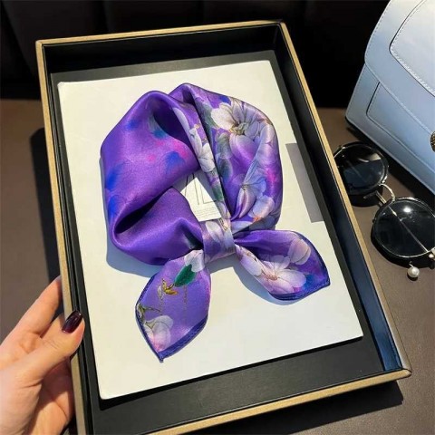 2025 New Romantic Purple Hangzhou Silk Sarong for Women