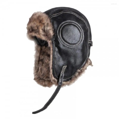 Cozy Plush Lined Trapper Beret Hat for Men - Windproof & Water-resistant