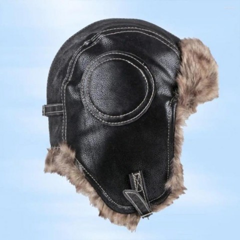 Cozy Plush Lined Trapper Beret Hat for Men - Windproof & Water-resistant