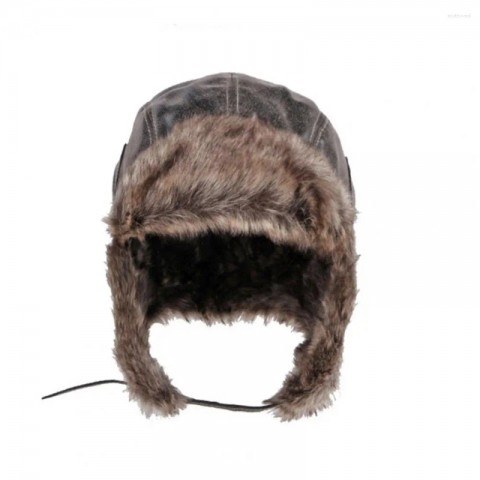 Cozy Plush Lined Trapper Beret Hat for Men - Windproof & Water-resistant