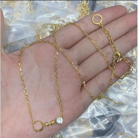 Elegant Flower Letter Pendant Necklace Copper Gold Women's Fashion Jewelry