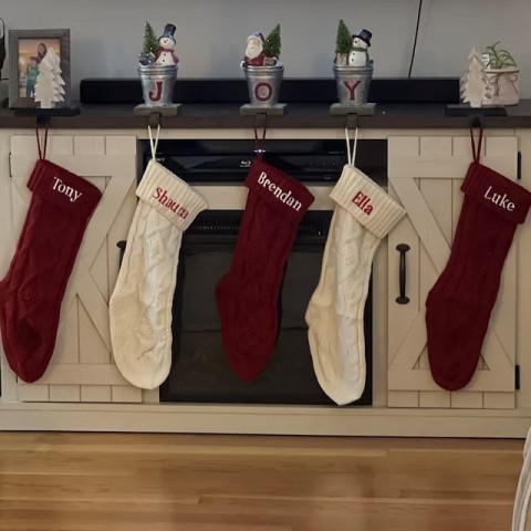 Christmas Gift Embroidered Wool Socks for Men and Women