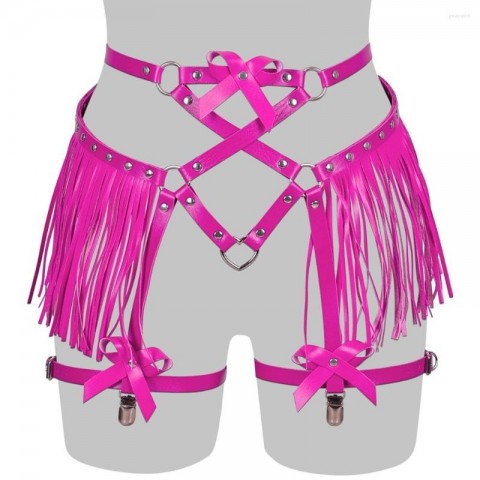 Luxury Leather Garters for Women - Sexy Harajuku Lingerie Suspenders with Stockings