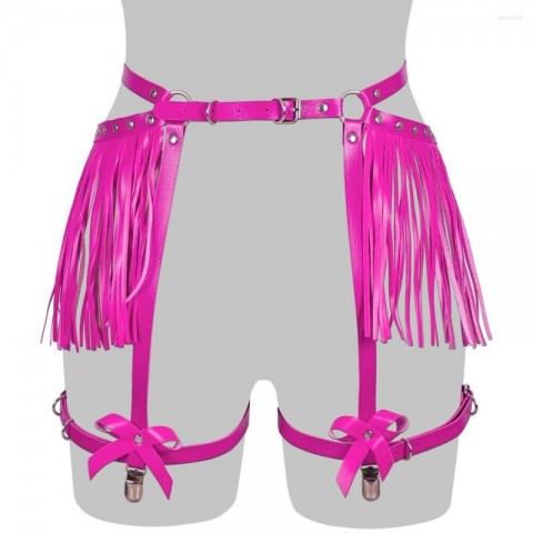 Luxury Leather Garters for Women - Sexy Harajuku Lingerie Suspenders with Stockings