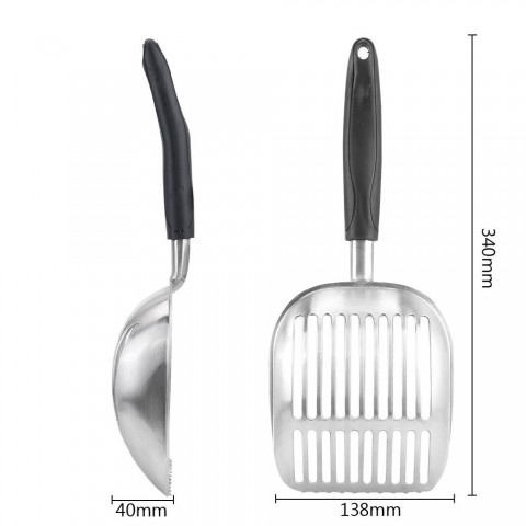 Durable Pet Cleaning Tool - Metal Scoop for Cat Litter & Dog Waste